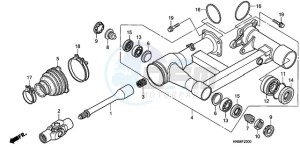 TRX250XA Australia - (U) drawing SWINGARM