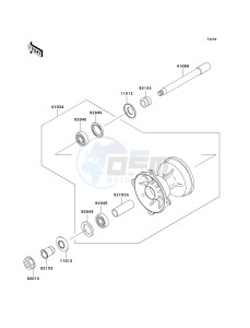 KX 250 M (M1) drawing FRONT HUB