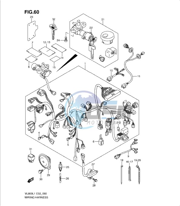 WIRING HARNESS (VL800CL1 E2)