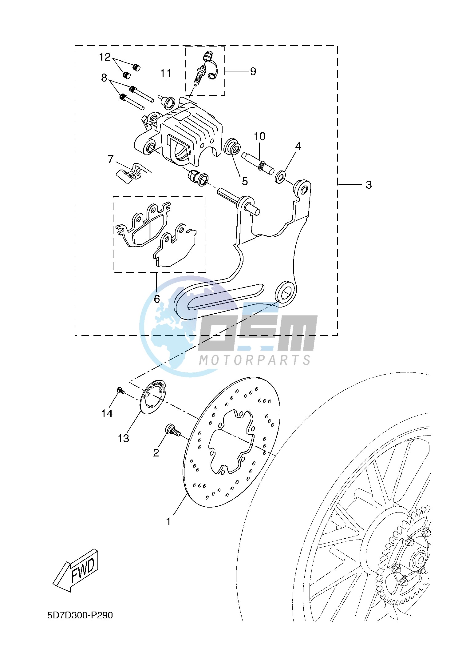 REAR BRAKE CALIPER