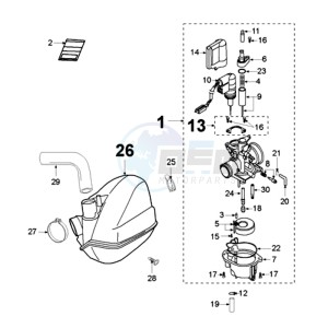 LUDIX 10 OR SNAKE drawing CARBURETTOR