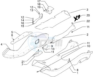 X9 250 drawing Side covers-Spoiler