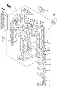 DF 250 drawing Cylinder Block (DF 250S)