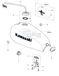 KX 80 A [KX80] (A1-A2) [KX80] drawing FUEL TANK