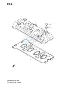 GSX-R600 (E2) drawing CYLINDER HEAD COVER