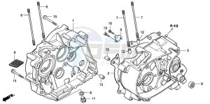 CRF100F drawing CRANKCASE (CRF80F)