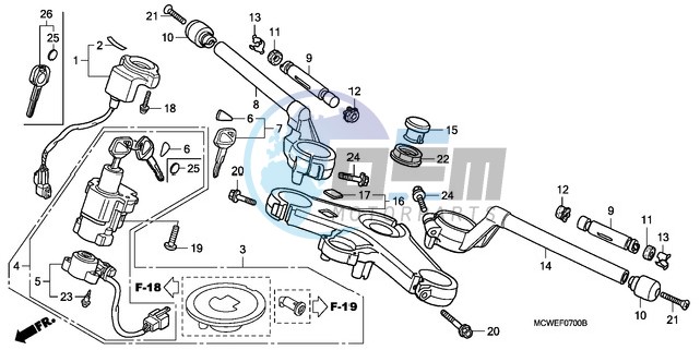 HANDLE PIPE/TOP BRIDGE