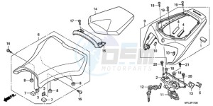 CBR1000RR9 Australia - (U / MK) drawing SEAT