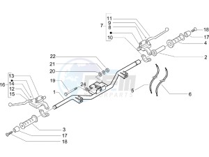 Beverly 500 (USA) USA drawing Handlebars - Master cilinder