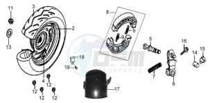 JET EURO X 50 drawing REAR WHEEL