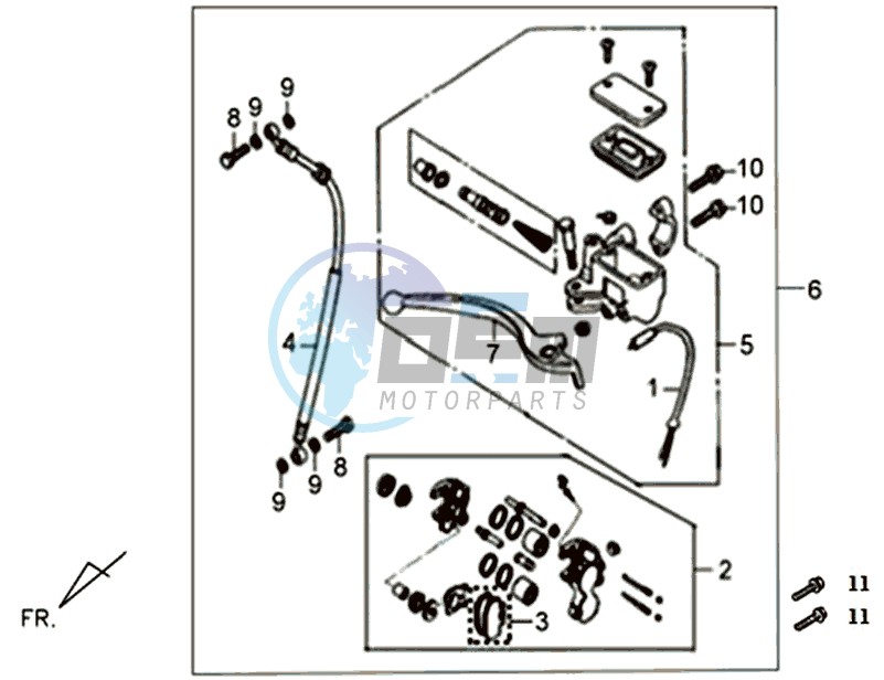 FRONT BRAKE  CALIPER / BRAKE LEVER /BRAKE LINE