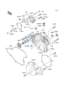 KX65 KX65ADF EU drawing Engine Cover(s)