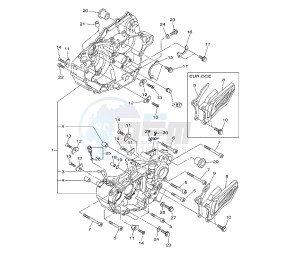 WR F 450 drawing CRANKCASE