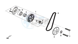 GTS 125I 2014 ABS drawing OILPUMP / V-SNAAR OILPUMP