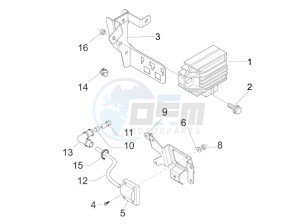 LX 150 4T ie Touring drawing Voltage Regulators -ECU - H.T. Coil