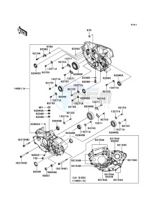 KX450F KX450FEF EU drawing Crankcase