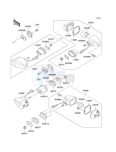 EX 500 D [NINJA 500R] (D6F-D9F) D7F drawing TURN SIGNALS