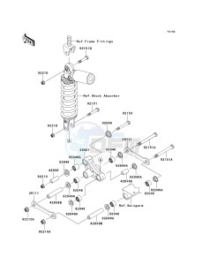 ZX 600 J [ZZR600] (J6F-J8F) J8F drawing REAR SUSPENSION