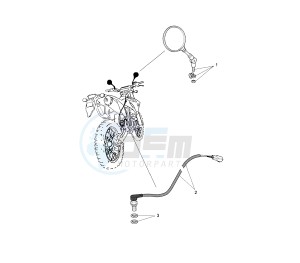 WR F 450 drawing MIRROR EURO KIT