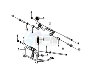 MIO 50I 25KMH (L8) NL EURO4 drawing MIDDLE STAND - MOTOR STAND