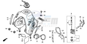 NX500 DOMINATOR drawing FUEL TANK