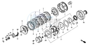 TRX200 FOURTRAX 200 drawing CLUTCH