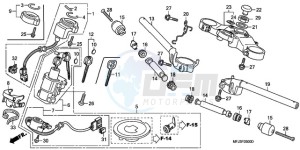 CBR600RR9 France - (F / CMF MME) drawing HANDLE PIPE/TOP BRIDGE