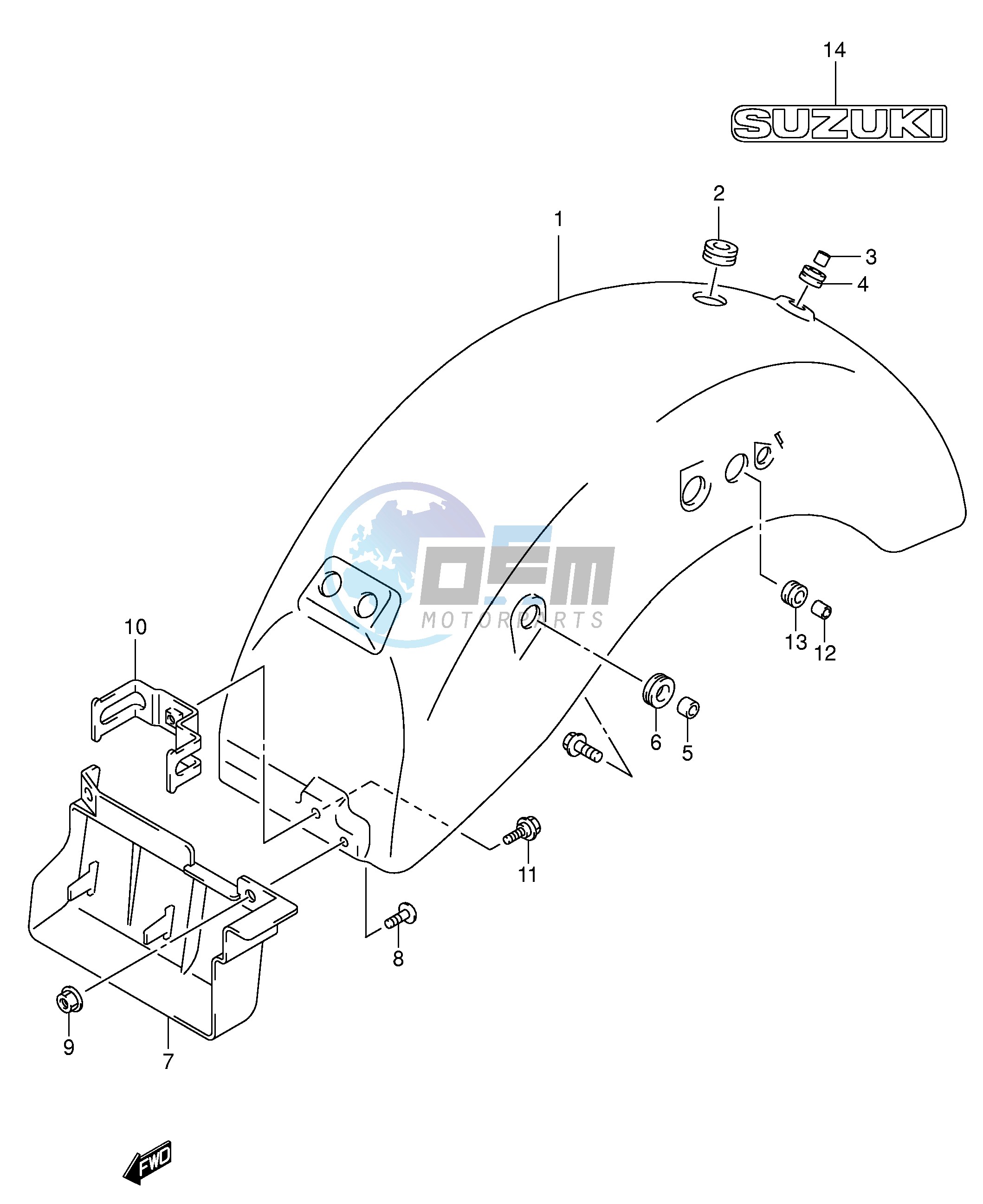 REAR FENDER (MODEL K4)