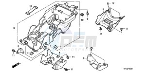 CBR1000RA9 Australia - (U / ABS MME) drawing REAR FENDER (CBR1000RA)