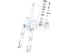 Runner 125 VX 4t Race e3 drawing Fork steering tube - Steering bearing unit