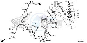 CB650FAH 2ED - (2ED) drawing FR. BRAKE MASTER CYLINDER (CB650FA) (2)