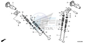 CRF250LD CRF250L UK - (E) drawing CAMSHAFT/VALVE