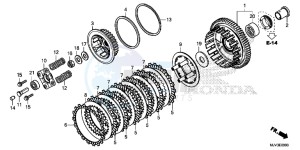 CBR500RF CBR500R UK - (E) drawing CLUTCH