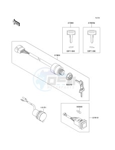 KAF 620 K [MULE 3010 TRANS4X4 HARDWOODS GREEN HD] (K1) K1 drawing IGNITION SWITCH