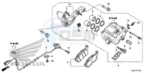 VFR1200XDF CrossTourer - VFR1200X Dual Clutch 2ED - (2ED) drawing REAR BRAKE CALIPER