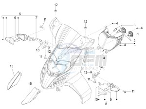 Typhoon 50 4T 4V E2 (NAFTA) USA drawing Front headlamps - Turn signal lamps