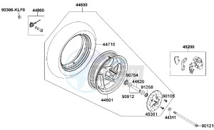 AGILITY 50 10 inch Netherlands drawing Rear Wheel