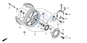 SH300 drawing FRONT WHEEL