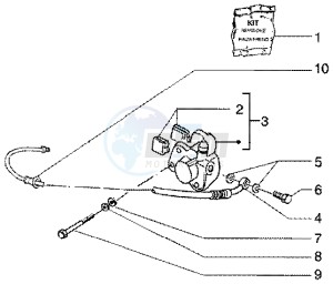 Runner 50 Poggiali drawing Front brake piping-front brake caliper