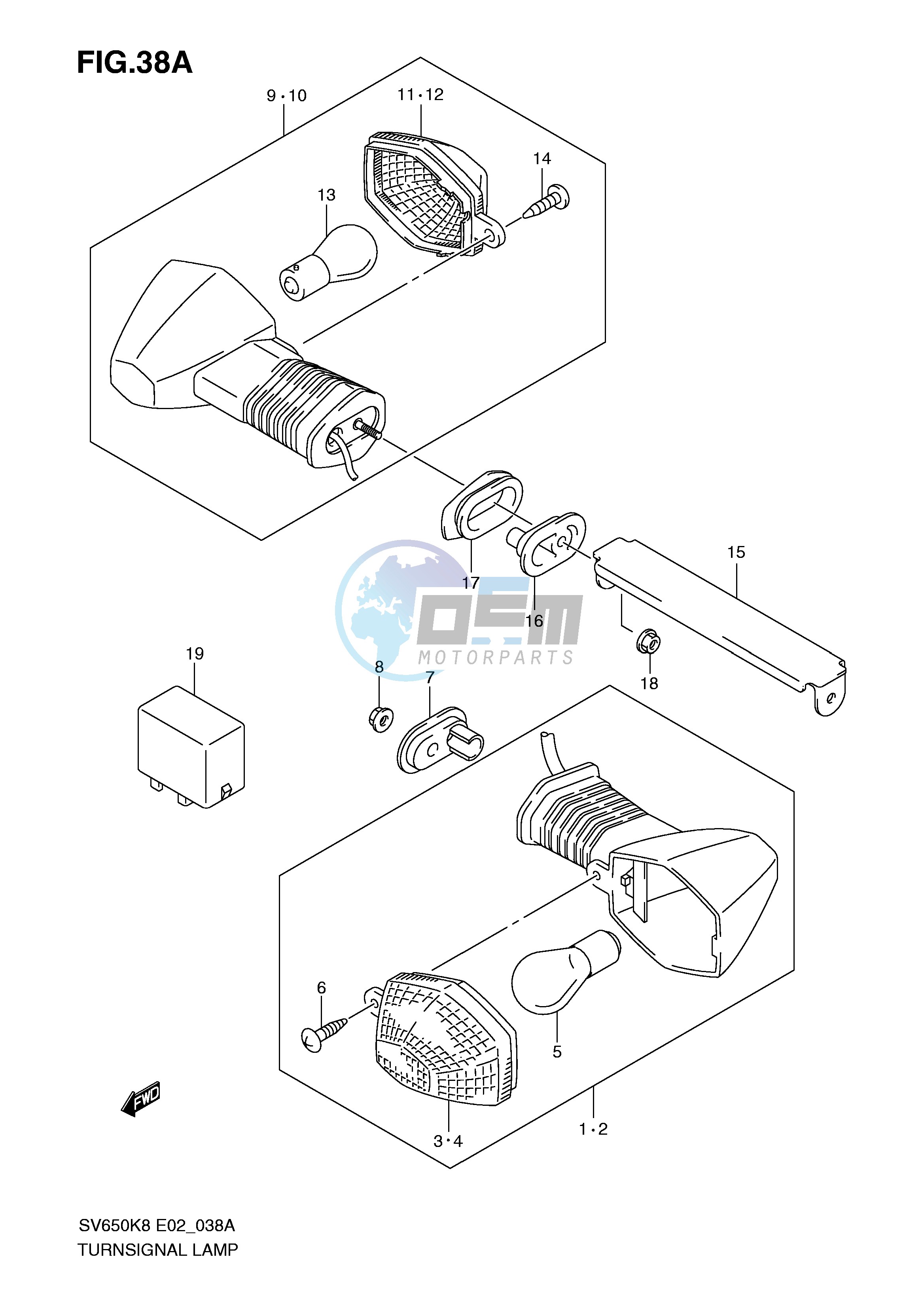 TURNSIGNAL LAMP (SV650K9 AK9 UK9 UAK9)