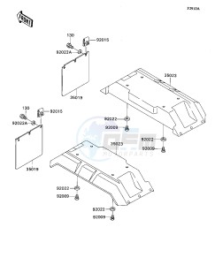 KAF 540 D [MULE 2020] (D1) [MULE 2020] drawing ACCESSORY-- REAR FENDER- -