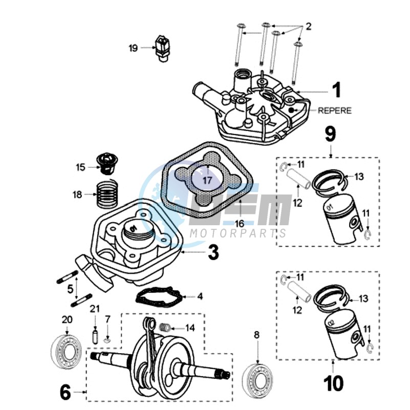 CRANKSHAFT AND CYLINDER