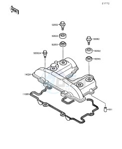 KSF 250 A [MOJAVE 250] (A3-A7) [MOJAVE 250] drawing CYLINDER HEAD COVER