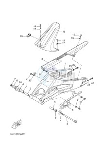 YZF-R125A R125 (5D7N) drawing REAR ARM