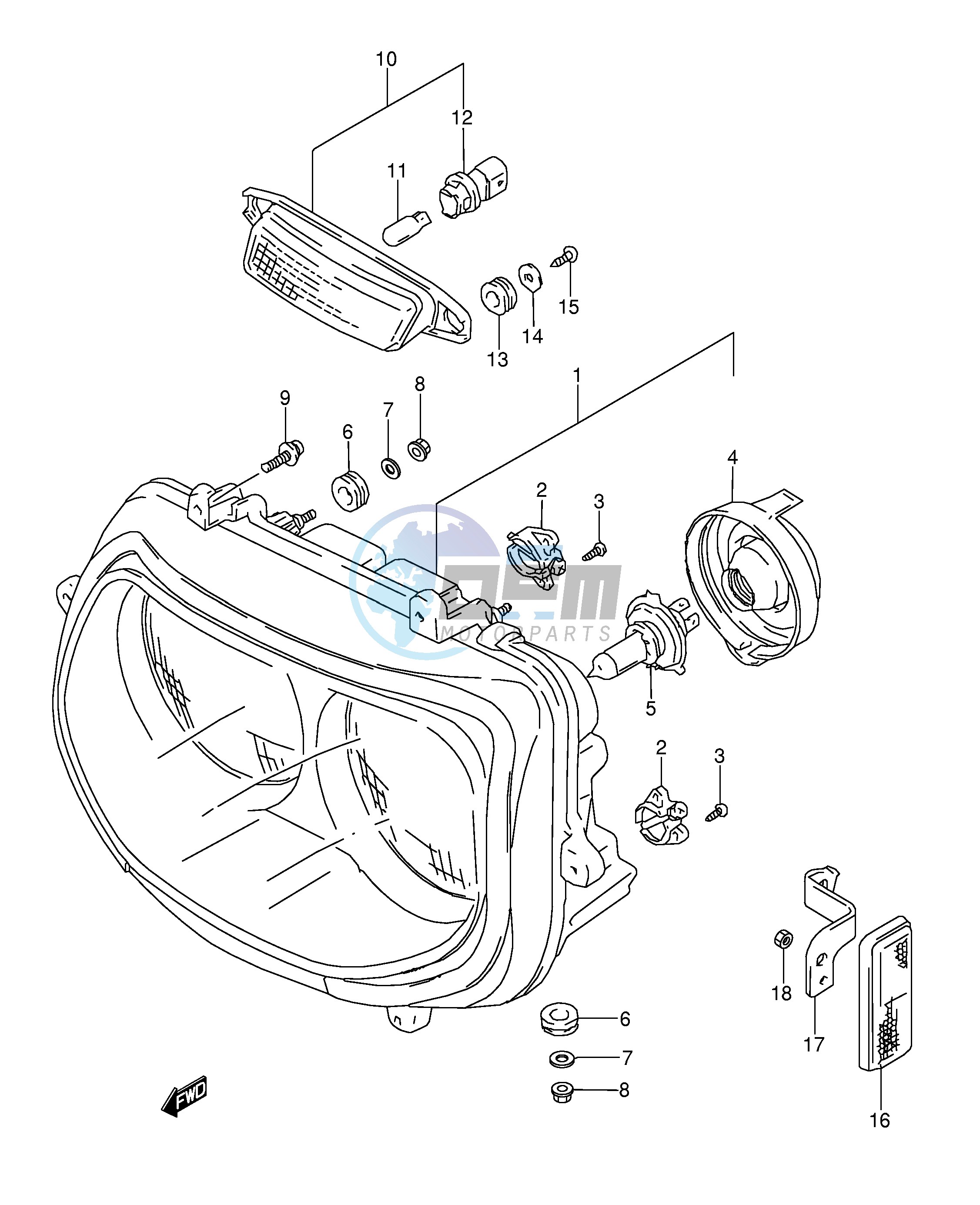 HEADLAMP (MODEL P R)