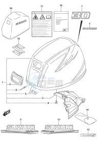 DF 30A drawing Engine Cover