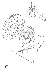 GS500E (E2) drawing STARTER CLUTCH