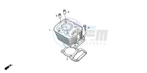 XR125L drawing CYLINDER