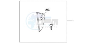 CBR1000RA9 KO / ABS HRC MME drawing FAIRING SCUFF PAD