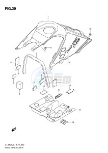 LT-Z400 (E19) drawing FUEL TANK COVER (LT-Z400ZL1 E19)